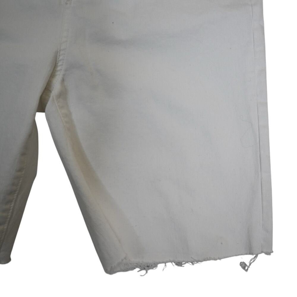 LOFT Womens 29/8 Fresh Cut High Rise Denim Bike Shorts in White NEW - Picture 6 of 12